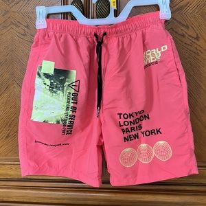 Brooklyn cloth coral men shorts. Size S